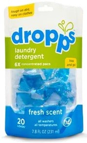 dropps green laundry detergent