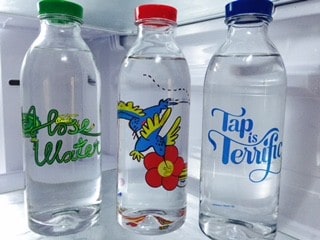 Faucet Face Glass Water Bottles
