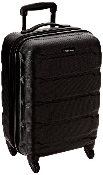 Black Samsonite spinner luggage