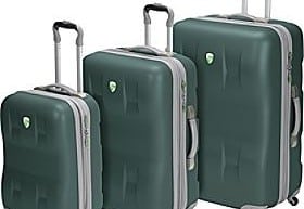 3 green luggages with different sizes