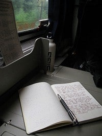 notebook with pen and journal