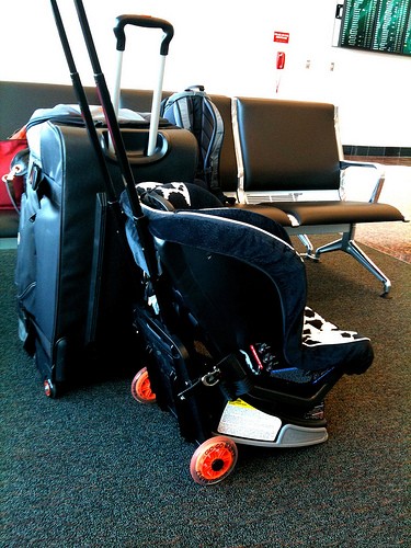 Checking car seat 2025 and stroller at airport