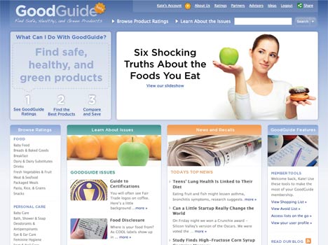 GoodGuide webepage