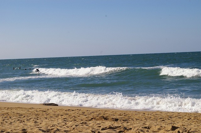 surfing beach waves