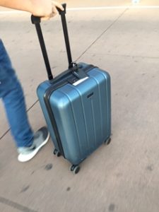 Using Chester luggage in airport parking lot